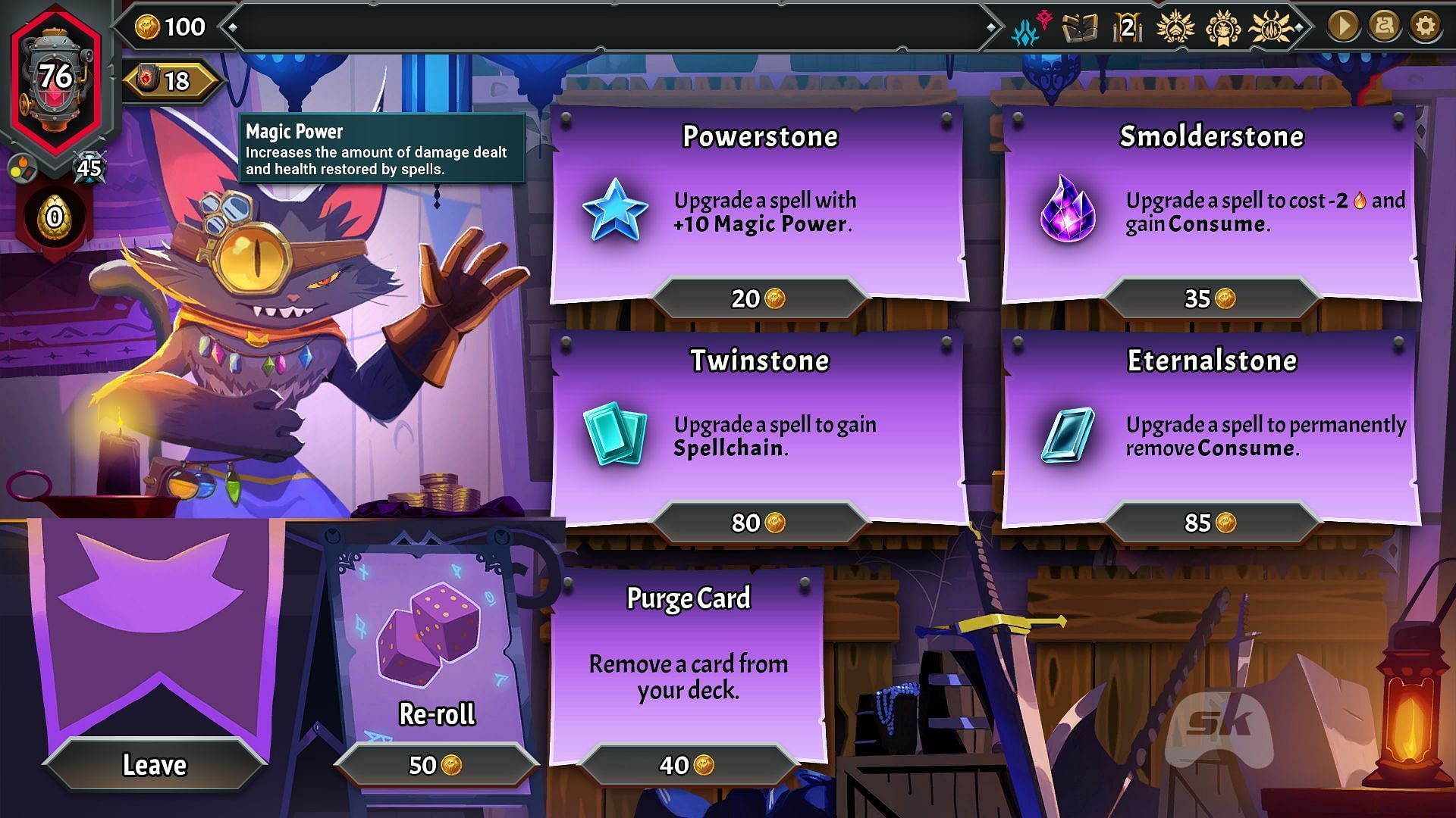 Spend money upgrading your cards (Image via Big Fan Games)